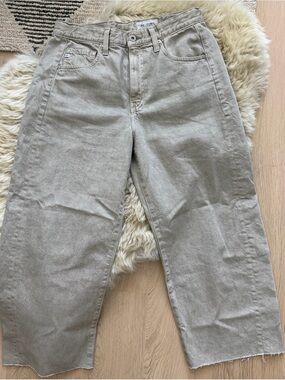 AG Adriano Goldschmied Saige Wide Leg Cropped Jeans 24” cropped